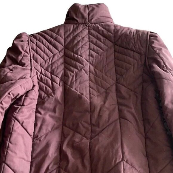 Vintage Saxton Hall Women’s Purple Quilted Warm Midi Jacket Puffy Coat Size M - Picture 11 of 16